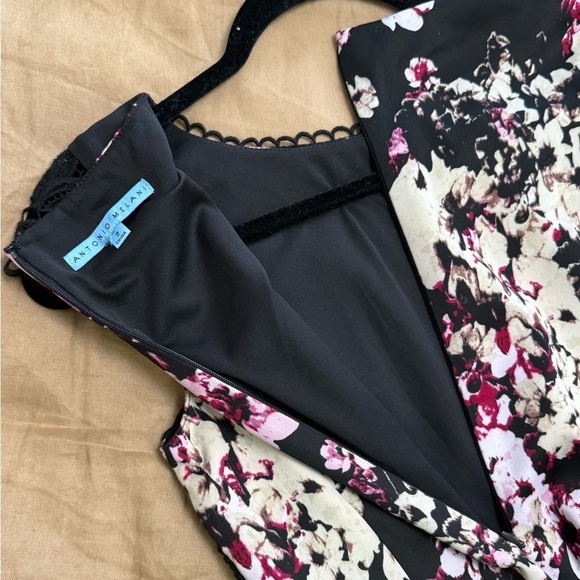 Antonio Melani Y2K crochet floral elegant straight Women's knee length Dress - Picture 7 of 8